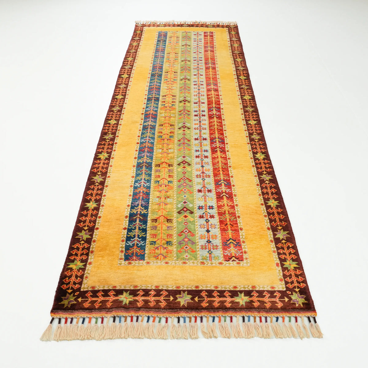 Anadolu Şal Serisi El Dokuma Yün Sivas Zara Desenli Halı — 85x301 cm