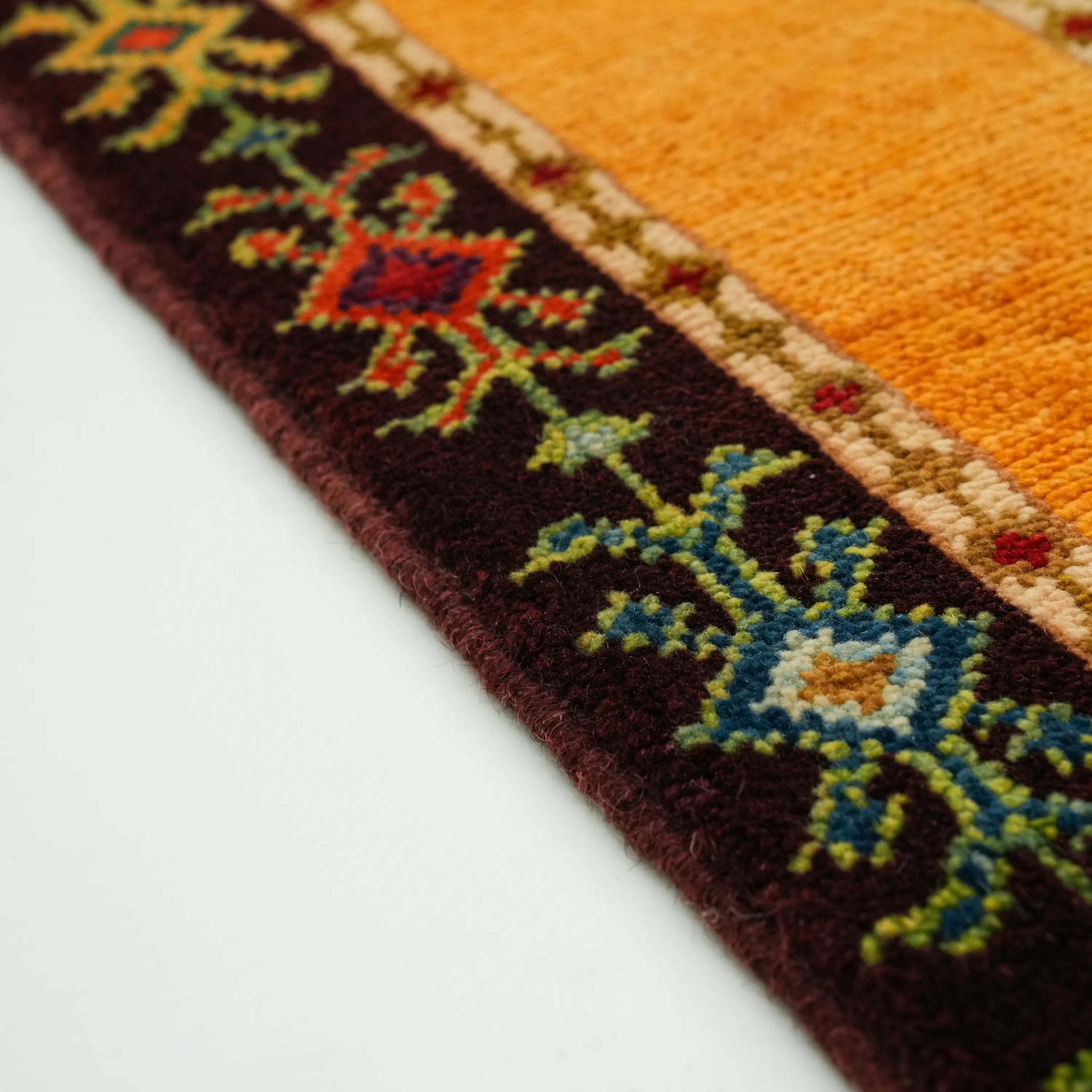 Anadolu Şal Series Colorful Handwoven Sivas Zara Patterned Wool Rug