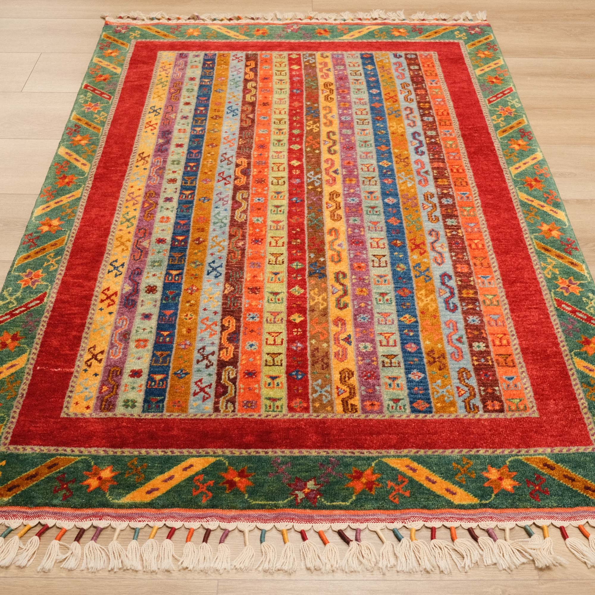 Shawl Design Hand Woven Carpet