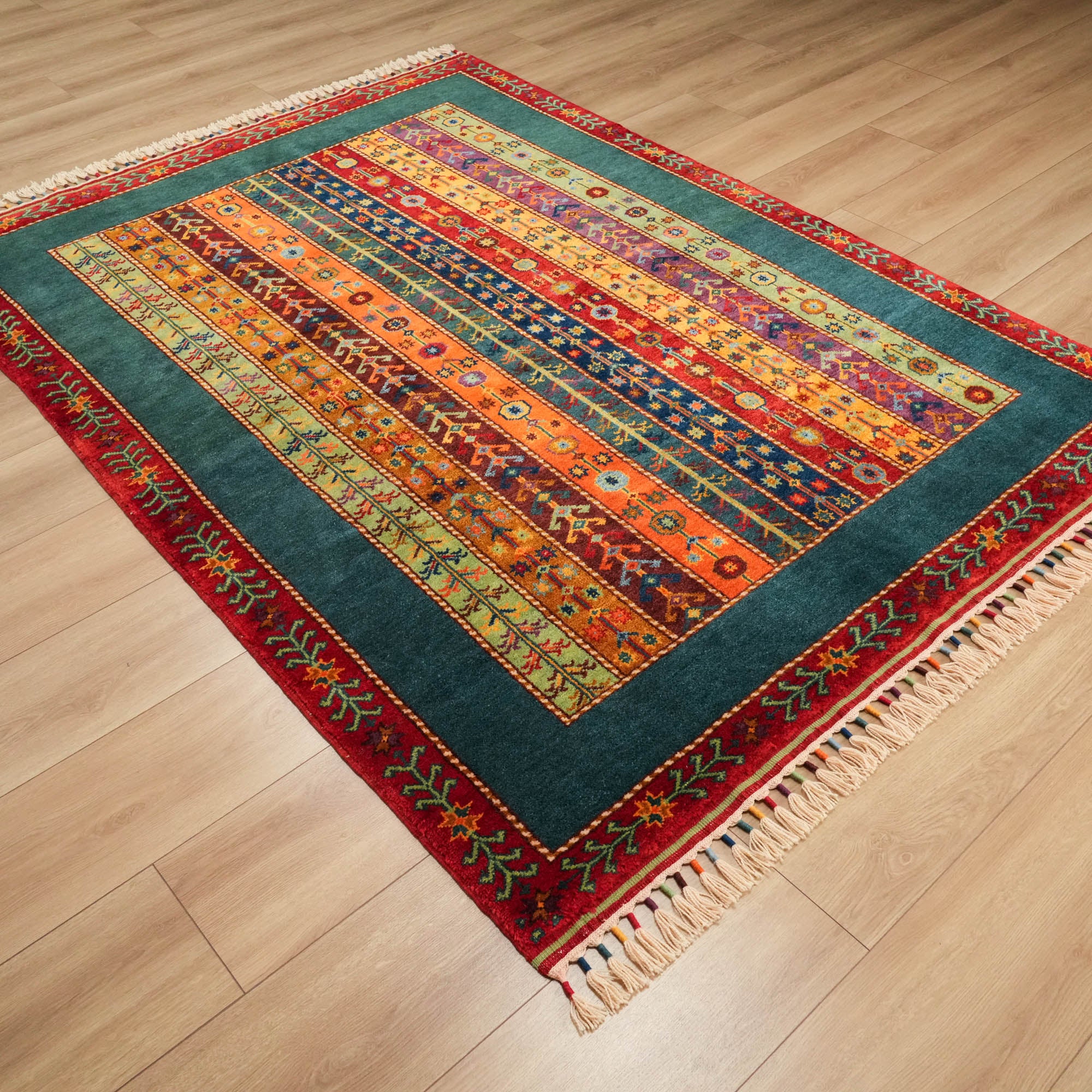Anatolian Shawl Series Sivas Zara Patterned Hand-Woven Wool Carpet