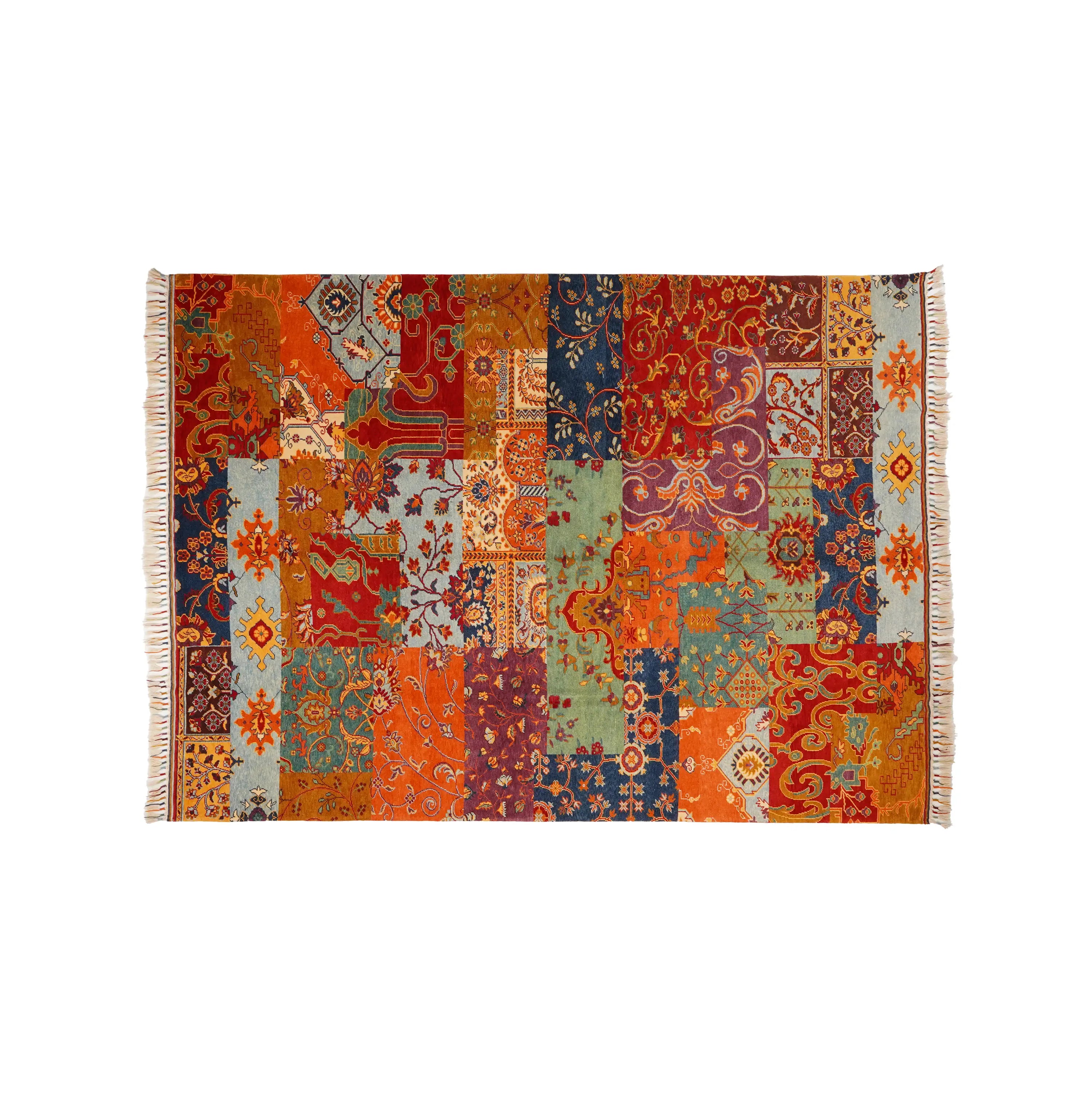 Anadolu Şal Series Wool Handwoven Patchwork Patterned Rug