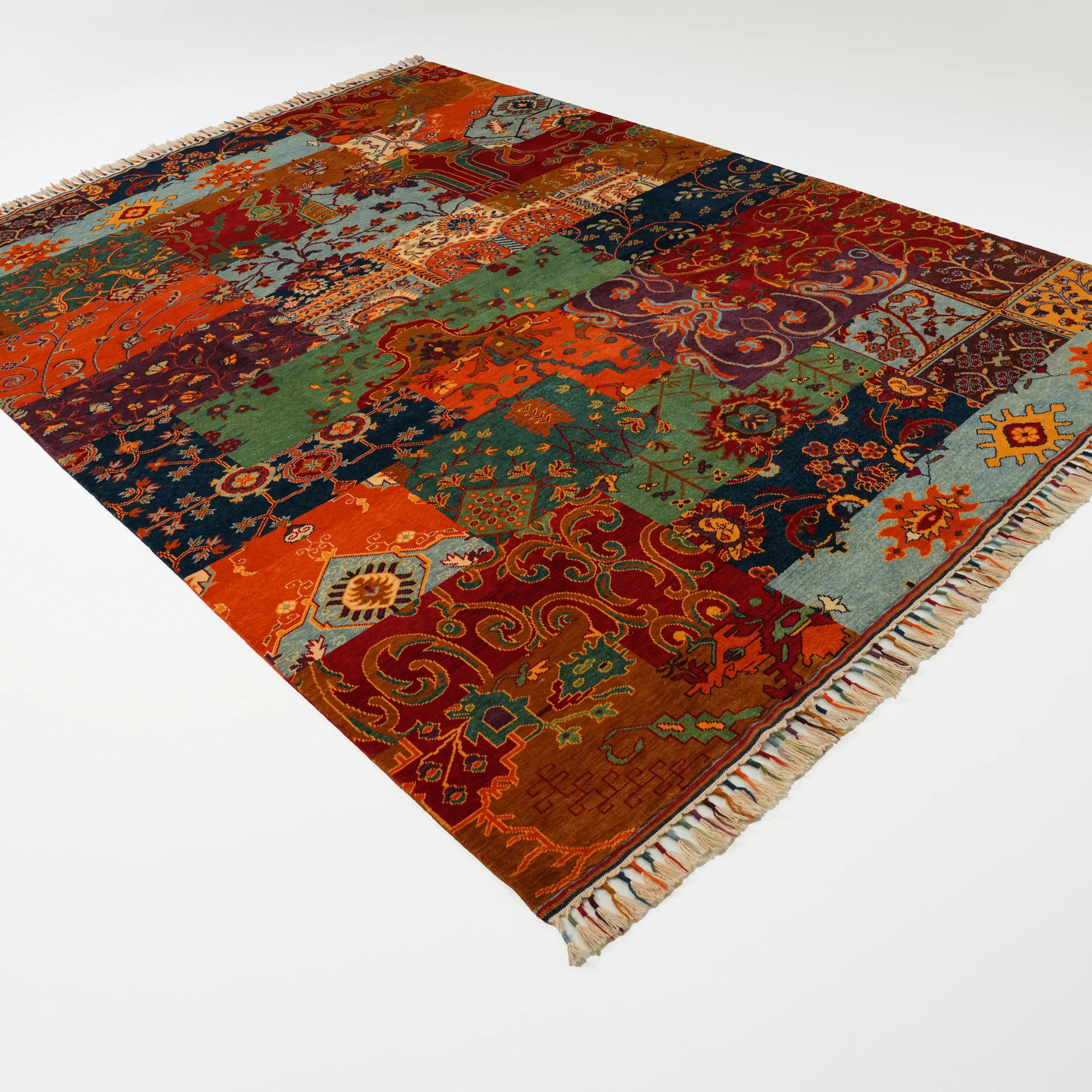 Anadolu Şal Series Wool Handwoven Patchwork Patterned Rug
