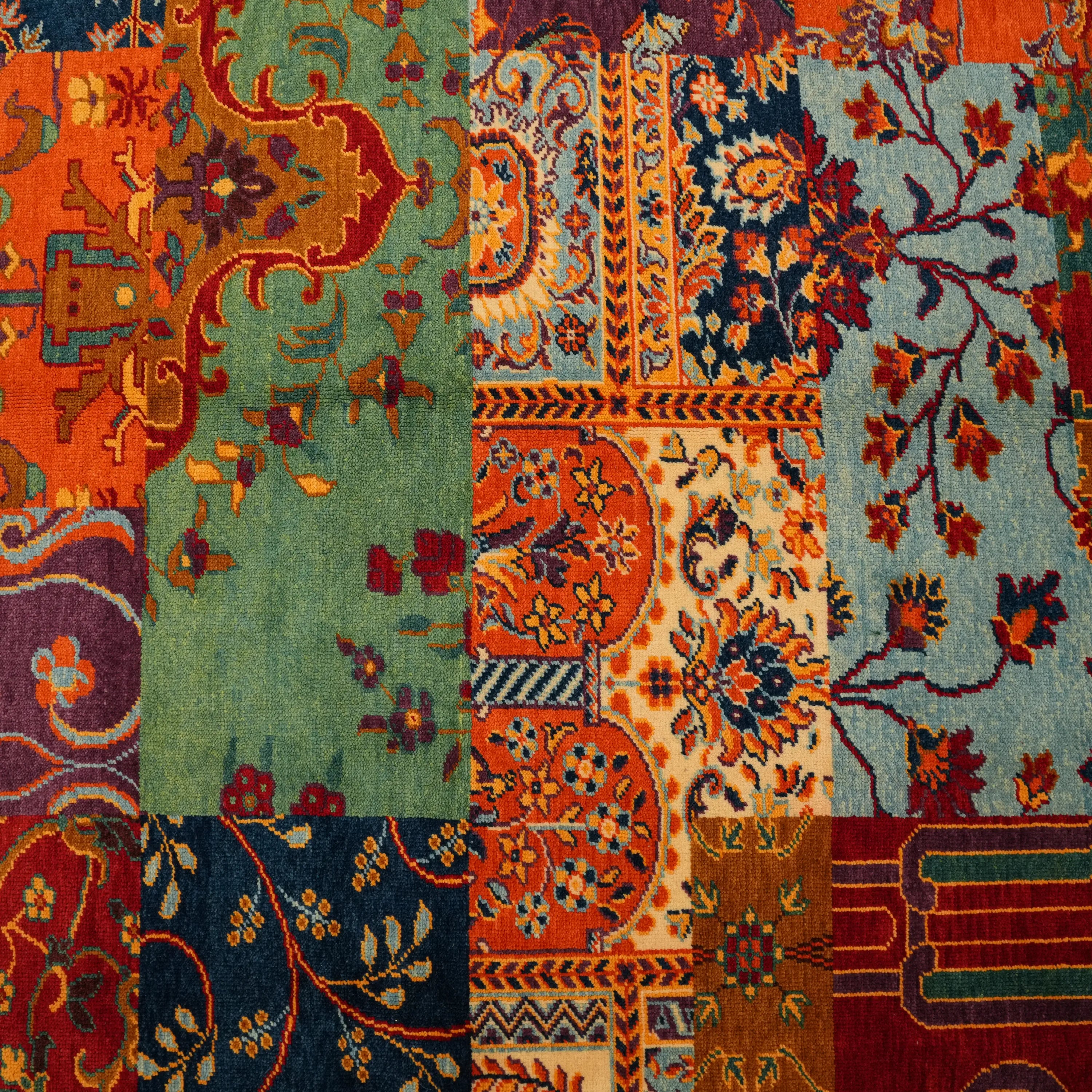 Anadolu Şal Series Wool Handwoven Patchwork Patterned Rug