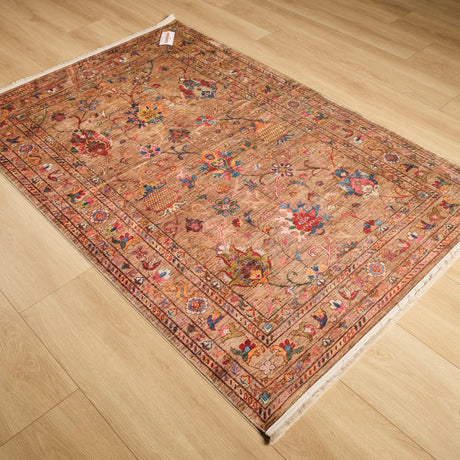 Antique Oushak Design Machine Woven Carpet