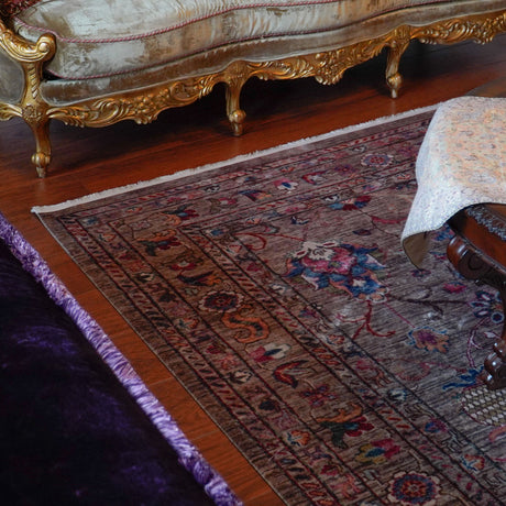 Antique Oushak Design Machine Woven Carpet