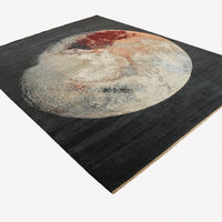 Aren Series Handwoven Geometric Pattern Anthracite Silk Rug