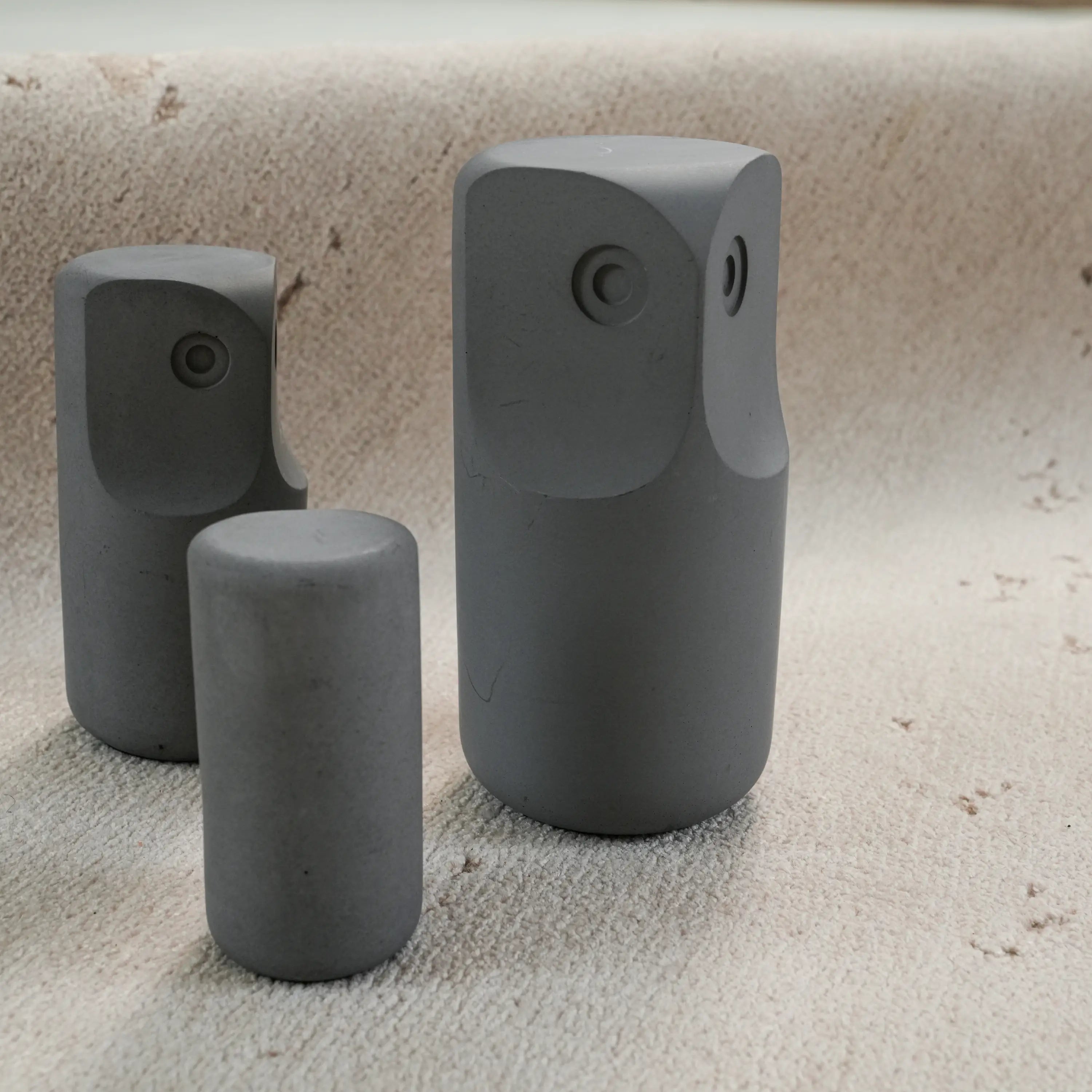 Aren Series Handwoven Plain Pattern Wool Gray Rug