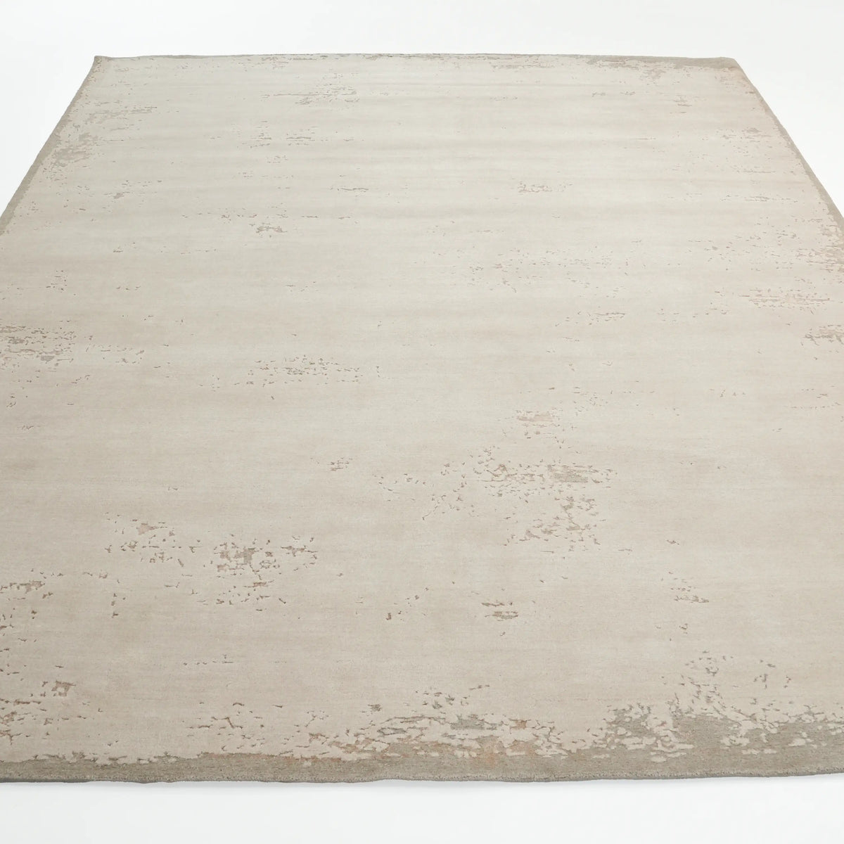 Aren Serisi El Dokuma Sade Desenli Yün Gri Halı — 249x308, 312x437 cm