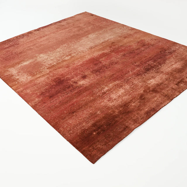 Aren Serisi El Dokuma Sade Desenli Yün Turuncu Halı, 249x308 cm — Halıcızade