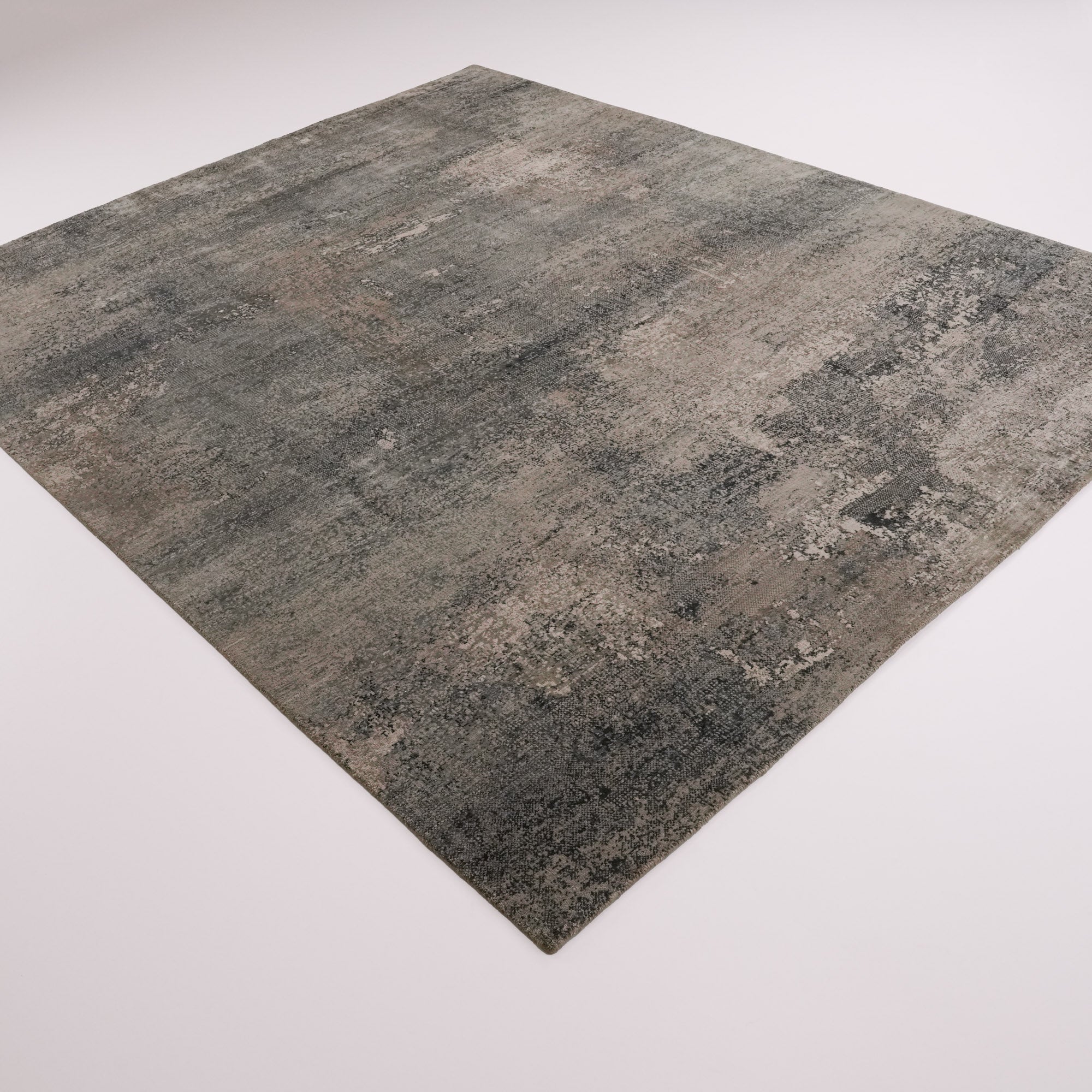 Aren Series Handwoven Abstract Patterned Gray Rug