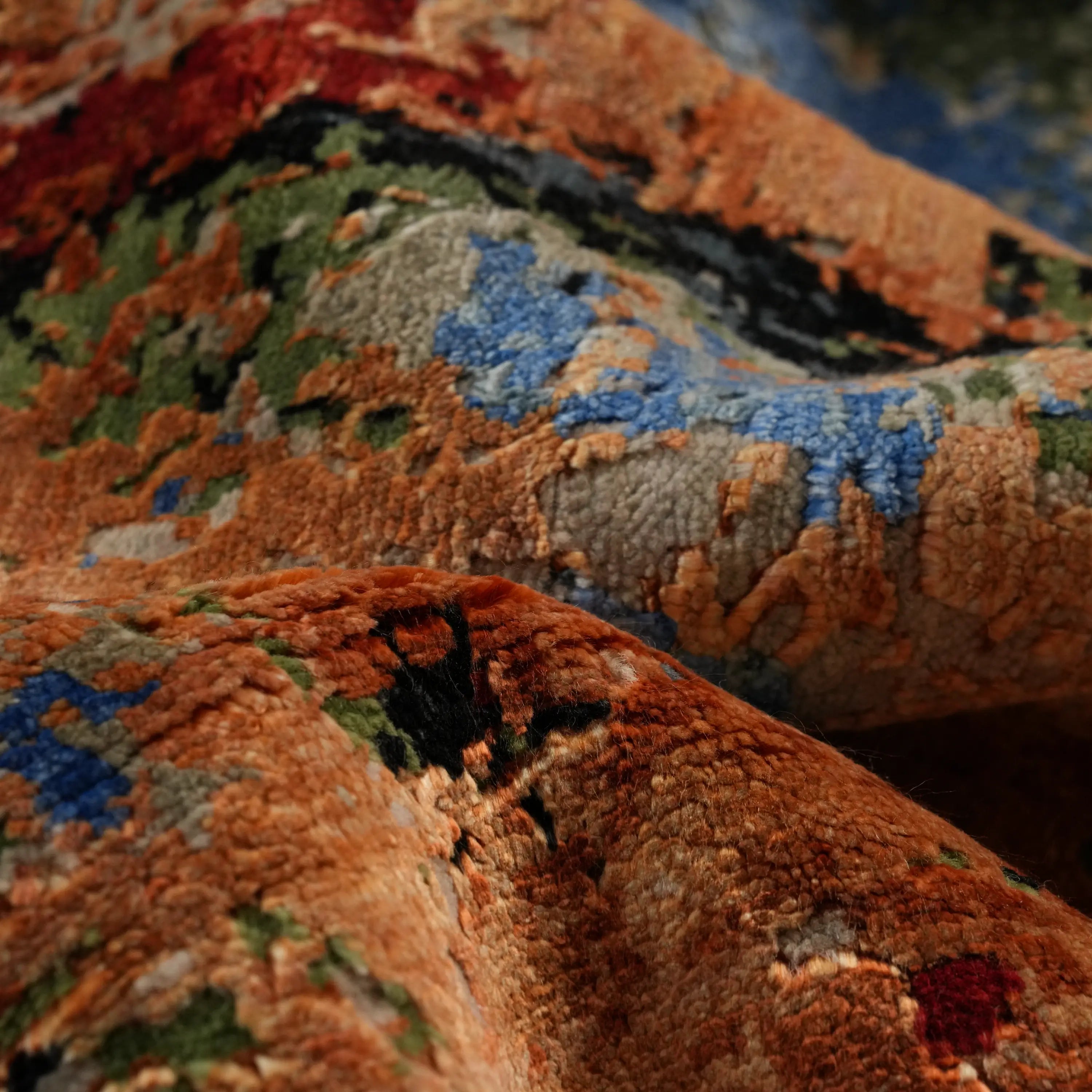 Aren Series Handwoven Abstract Pattern Colorful Wool Rug