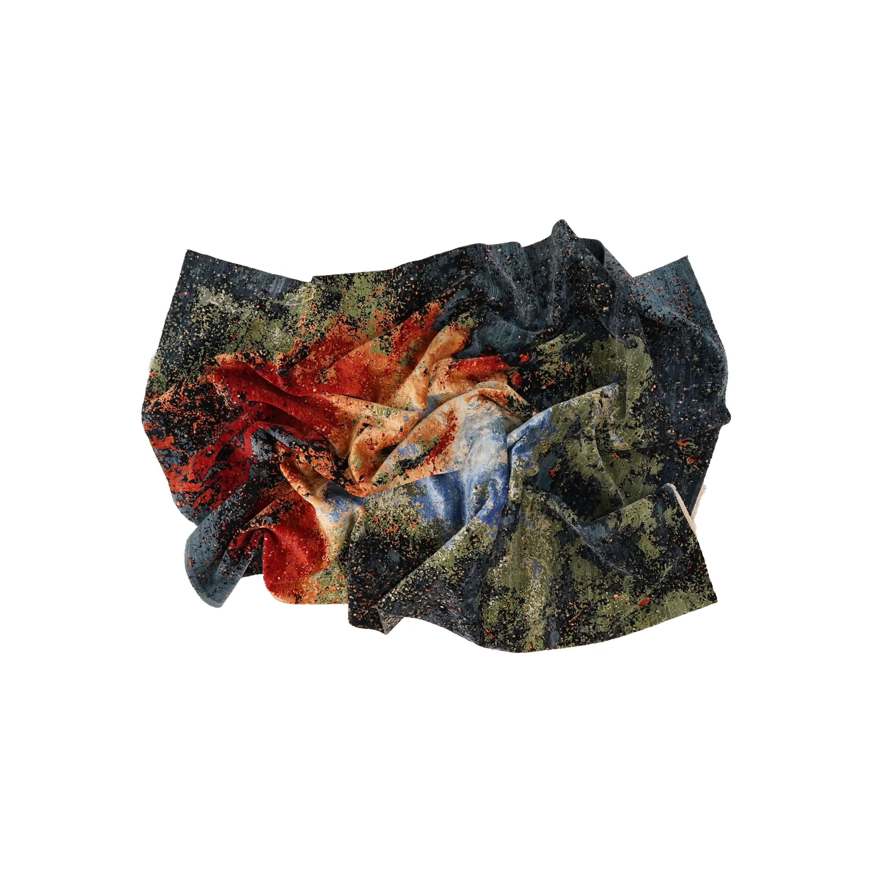 Aren Series Handwoven Abstract Pattern Colorful Wool Rug