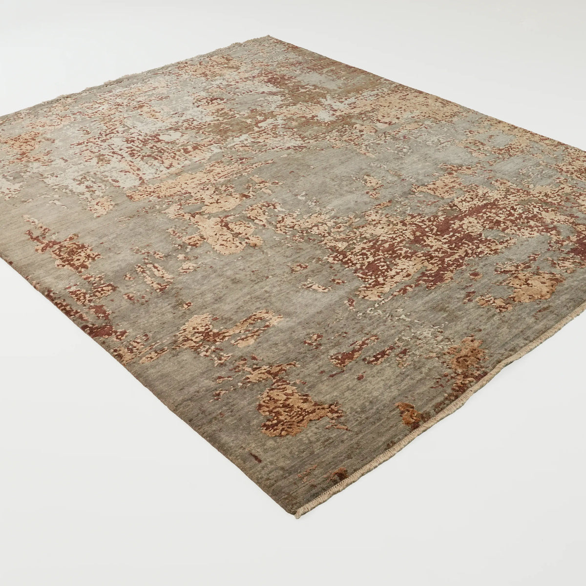 Aren Serisi El Dokuma Soyut Desenli Vizon İpekli Halı, 244x298 cm — Halıcızade