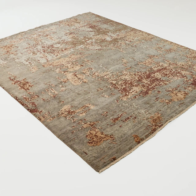Aren Serisi El Dokuma Soyut Desenli Vizon İpekli Halı, 244x298 cm — Halıcızade
