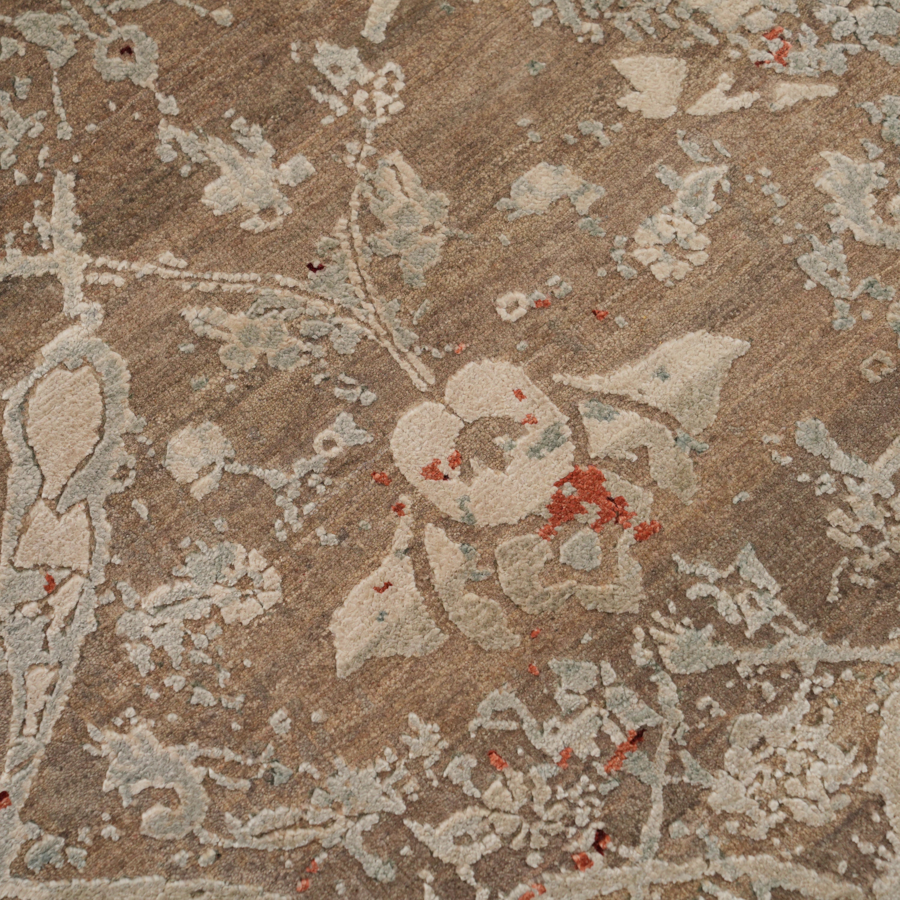 Aren Serisi El Dokuma Soyut Desenli Yün Rengarenk Halı