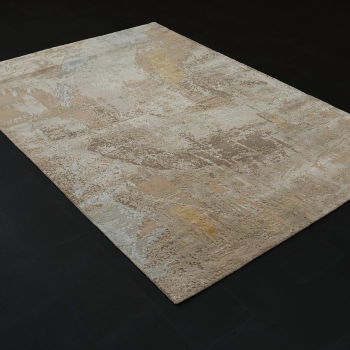 Aren Serisi El Dokuma Soyut Desenli Yün Vizon Halı, 168x244 – 201x301 cm — Halıcızade
