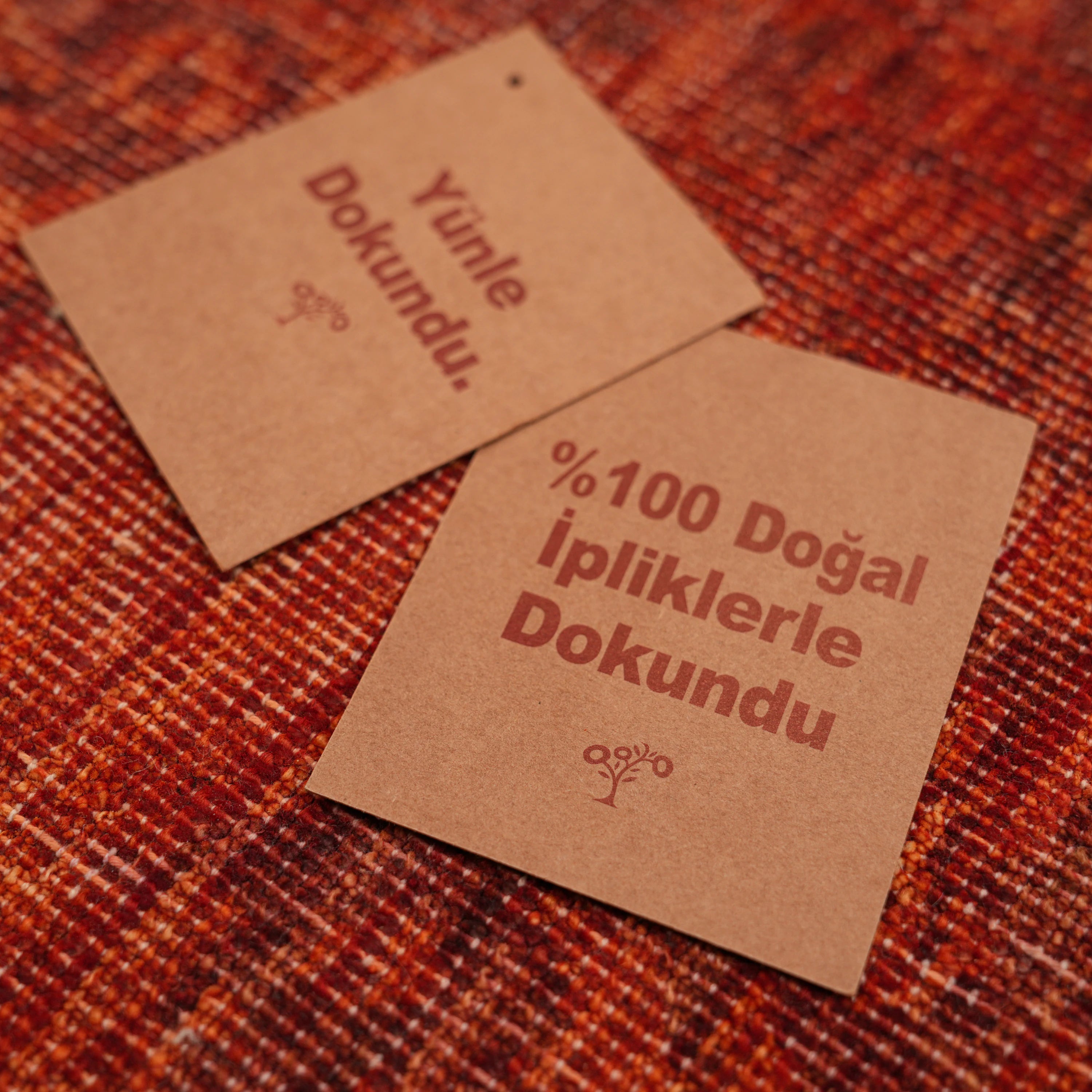 Ayan Serisi El Dokuma Vintage Desenli Yün Kırmızı Halı