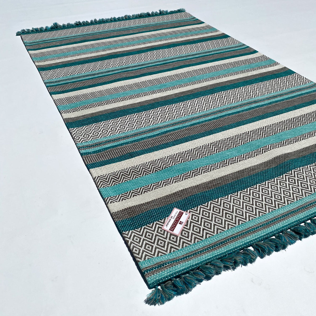 Aztec Serisi Geometrik Desenli Makine Dokuma Kilim, gri, 80x150 – 160x230 cm — Halıcızade