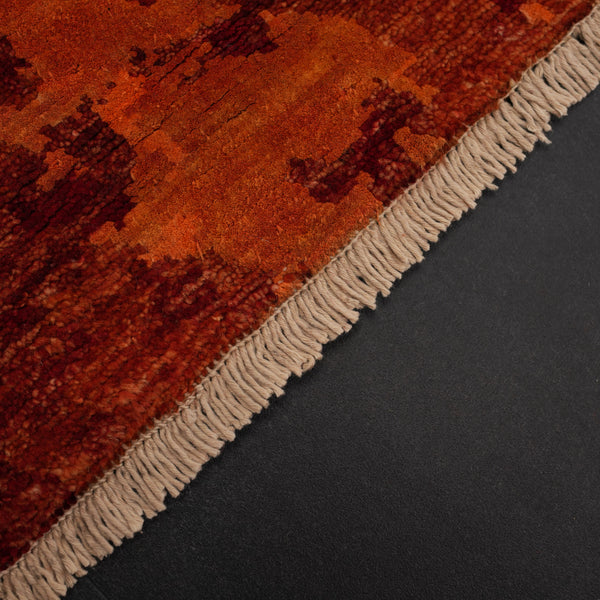 Ayan Serisi El Dokuma Vintage Desenli Kırmızı Yün Halı