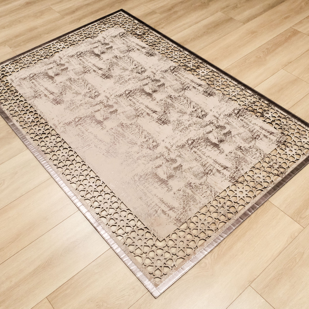 Bianca Serisi Geometrik Desenli Vizon Renk Halı, 80x150 – 200x300 cm — Halıcızade