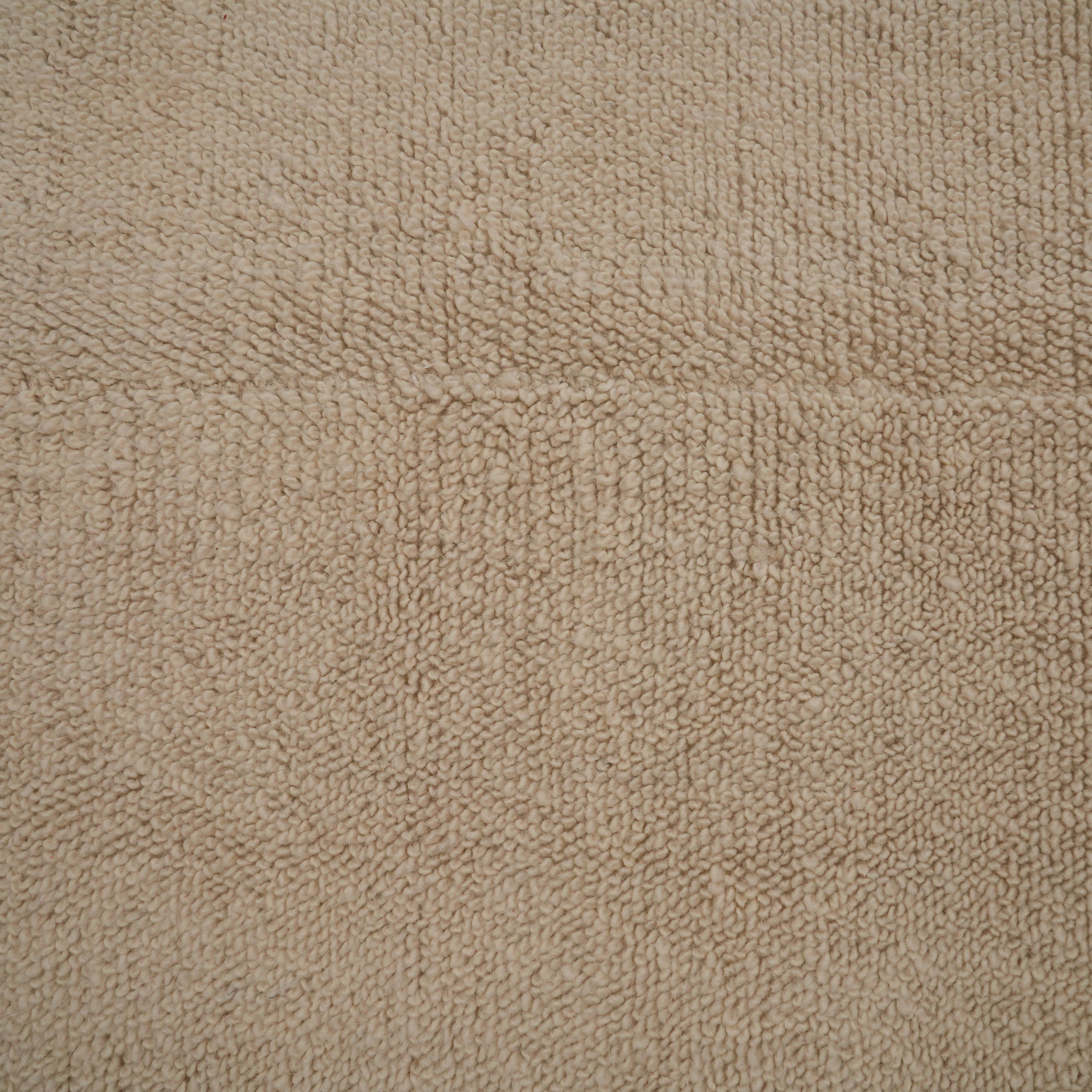 Bohem Serisi Krem Sade Desenli Yün Tezgah Dokuma Kilim