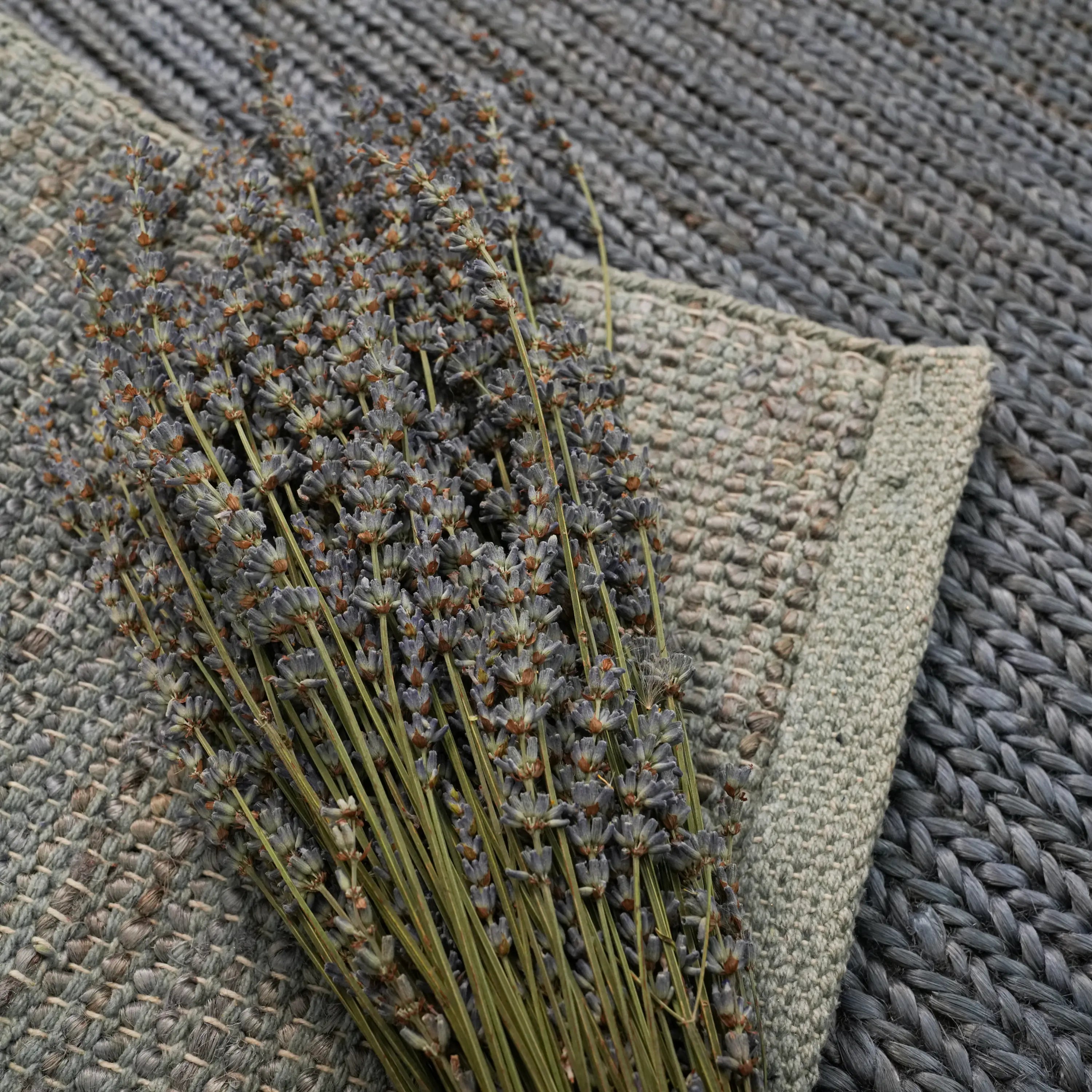 Bolga Serisi El Dokuma Sade Desenli Antrasit Halı