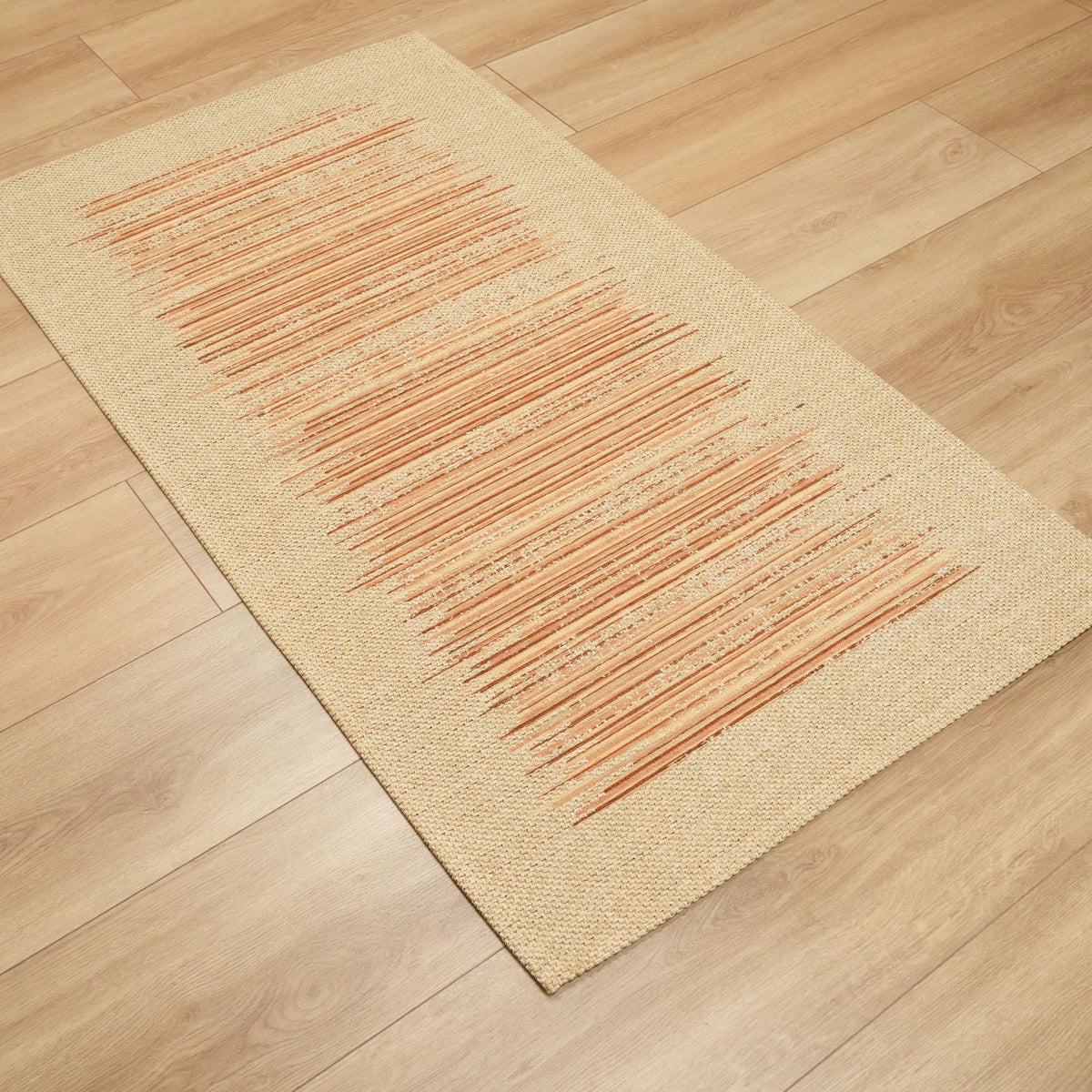 Brooklyn Serisi Çizgi Desenli Bej Halı, 80x150 – 135x200 cm — Halıcızade