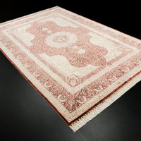 Frame Patterned Hand Woven Silk Rug