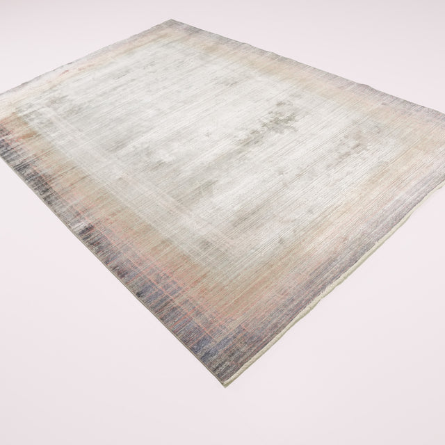 Çerçeve Desenli Gri Viskon Halı, 200x300 cm — Halıcızade