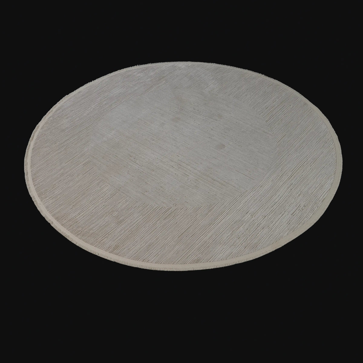 Çerçeve Desenli Makine Dokuma Yuvarlak Halı — 160x160, 200x200 cm