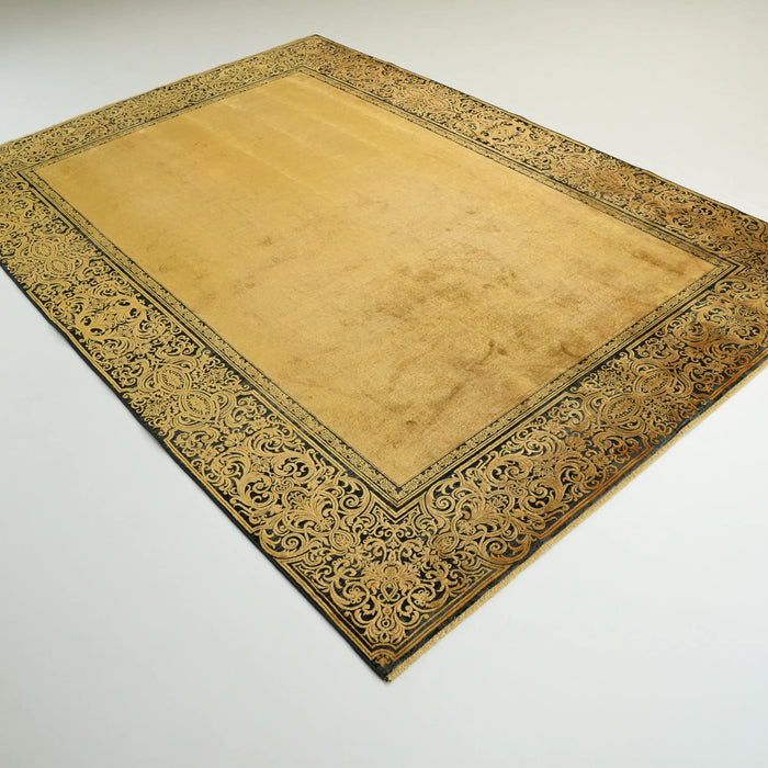 Çerçeve Desenli Sarı Viskon Halı, 200x290 cm — Halıcızade