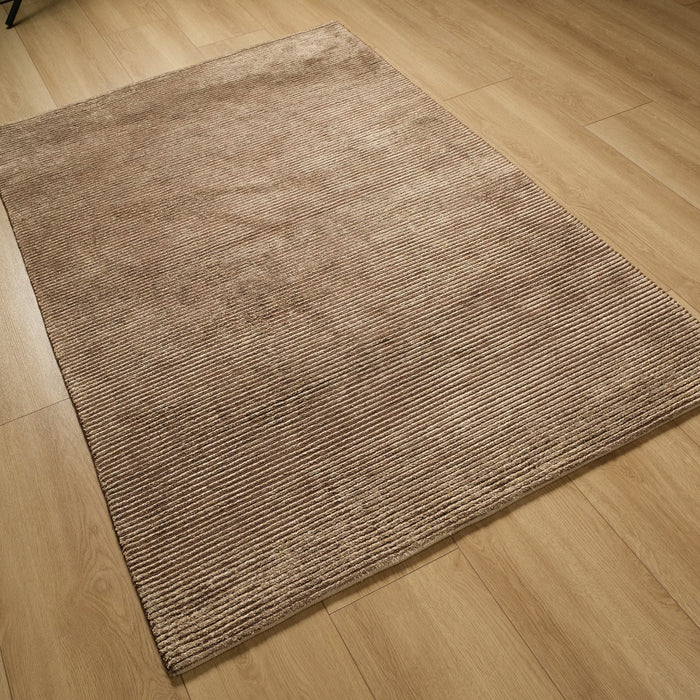 Çizgi Desenli El Dokuma Halı, kahverengi, 120x180 cm — Halıcızade