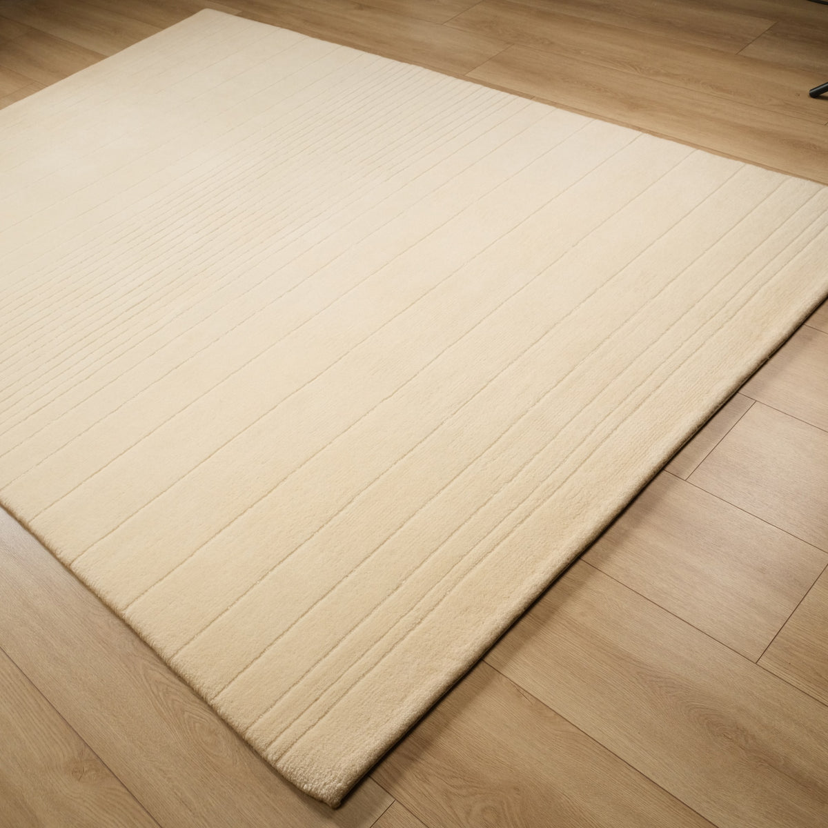Çizgi Desenli El Dokuma Halı, krem, 170x231 cm — Halıcızade