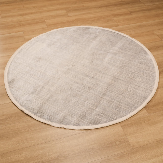Çizgi Desenli Gri Yuvarlak Halı, 160x160 – 200x200 cm — Halıcızade
