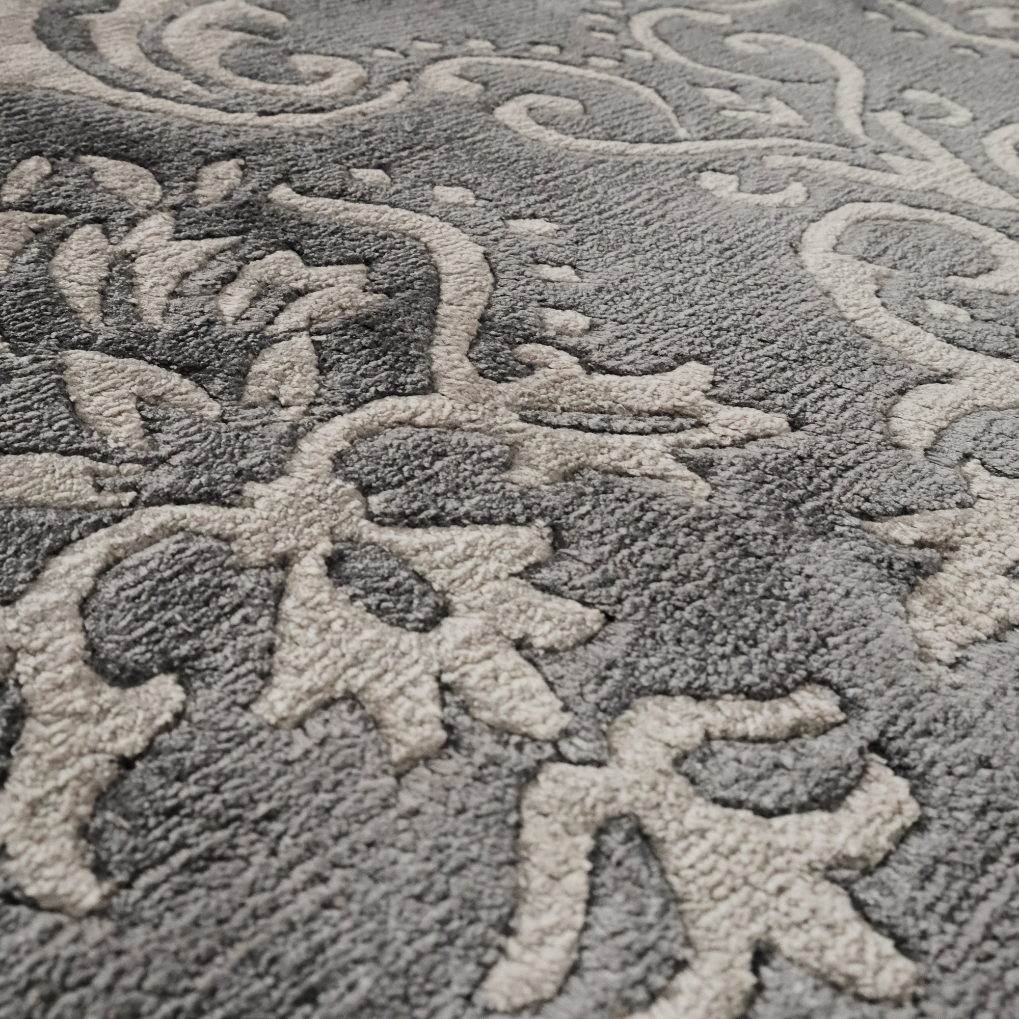 Damask Design Hand Woven Carpet