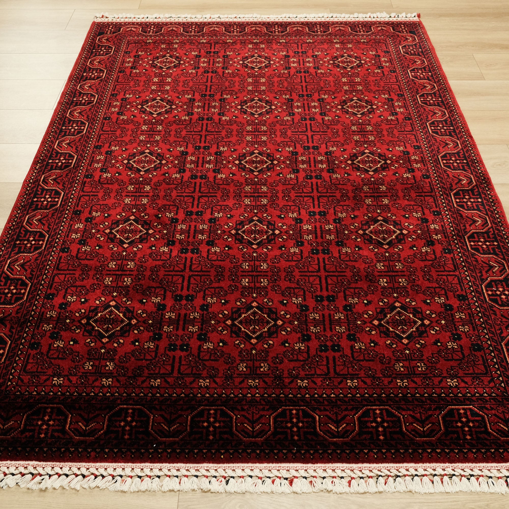 Nostalgia Afghan Design Machine Woven Carpet