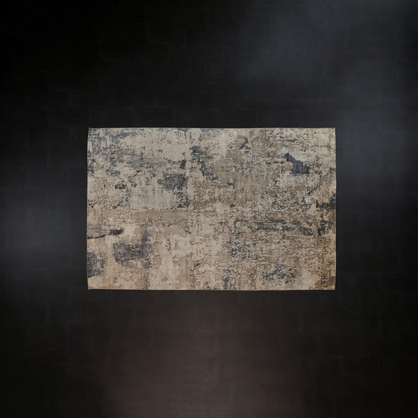 Maison Serisi El Dokuma Soyut Desenli Gri Viskon Halı