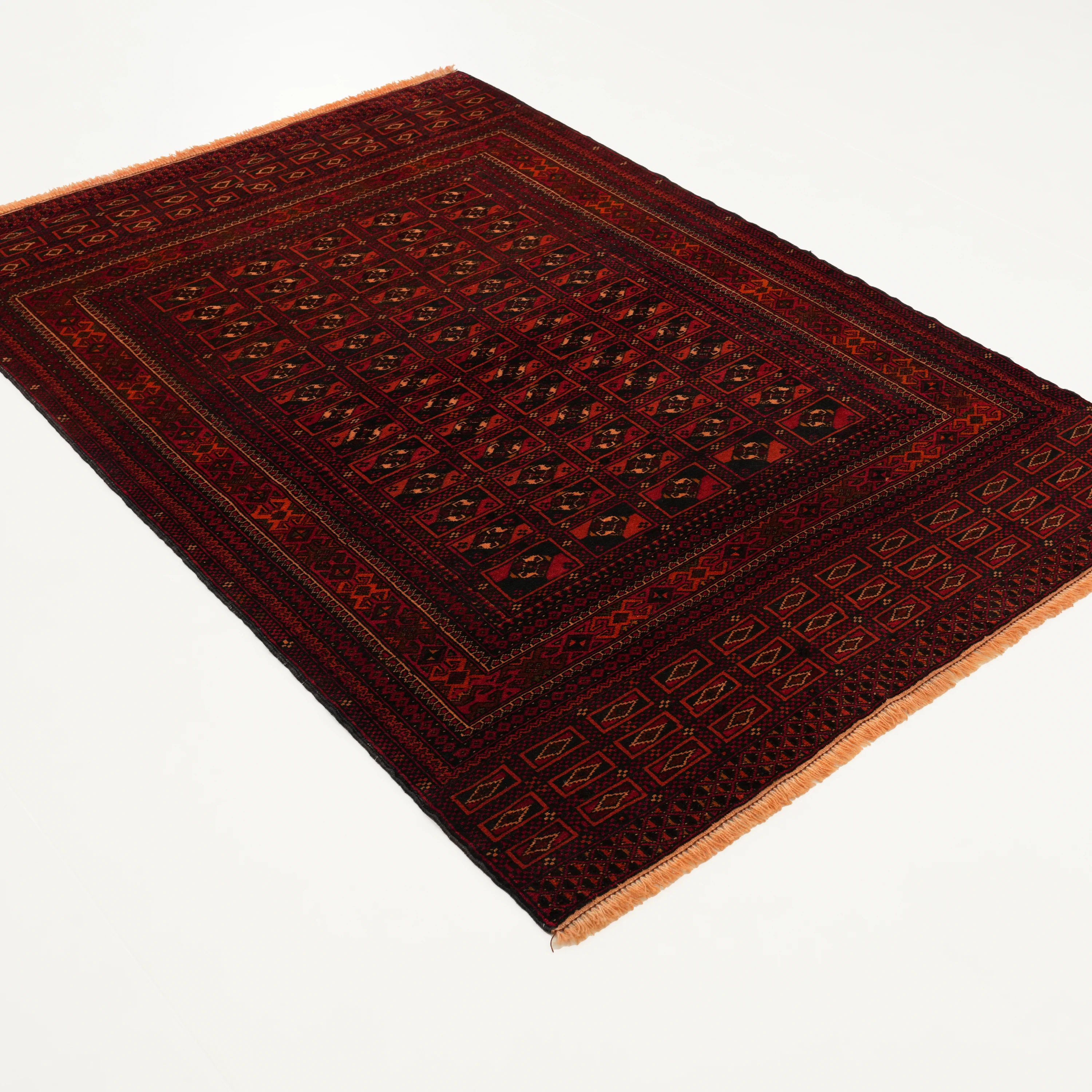 El Dokuma Afgan Desenli 70+ Yaş Belüç Herat Halısı