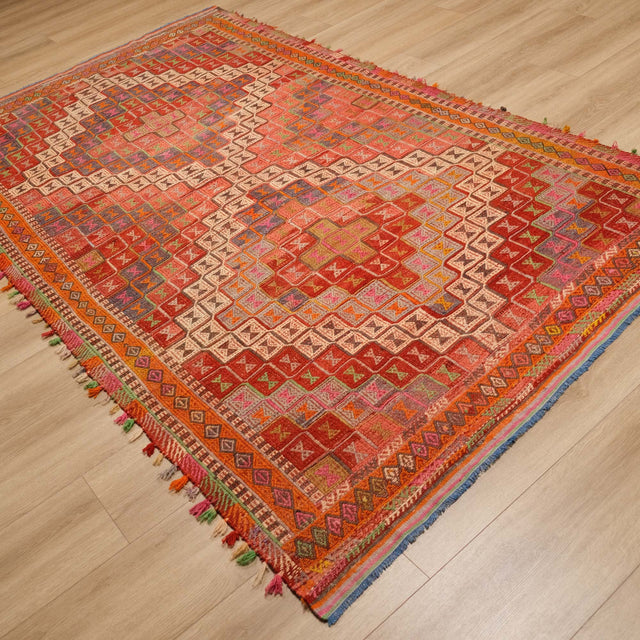 El Dokuma Anadolu Desenli Sandık Eskisi Turuncu Cicim Kilim, 160x280 cm — Halıcızade