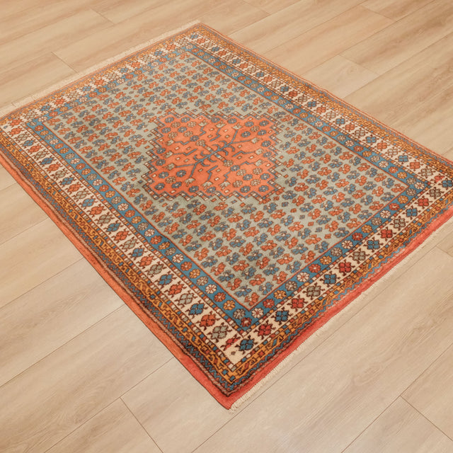 El Dokuma Anadolu Desenli 50 Yaş Üstü Kula Halısı, mavi, 120x157 cm — Halıcızade