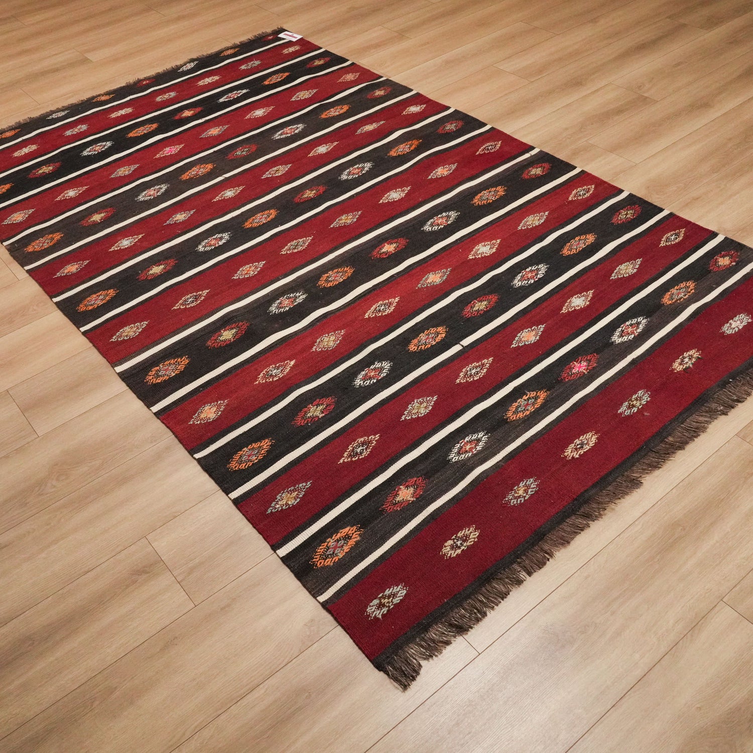 El Dokuma Anadolu Desenli Bordo Sivas Kilimi, 167x287 cm — Halıcızade