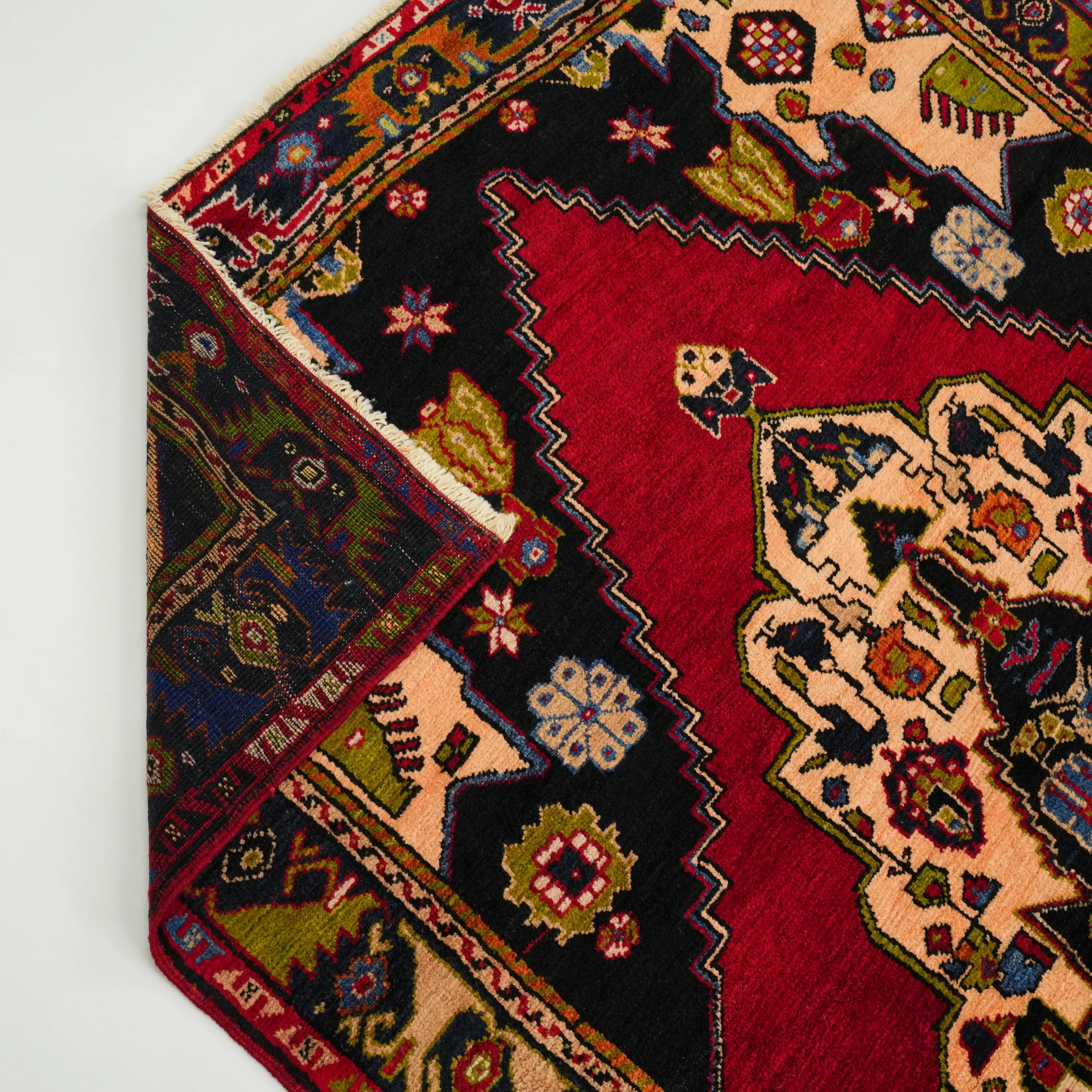 El Dokuma Anadolu Desenli Konya Karapınar Köy Dokuma Sandık Eskisi Yün Halı