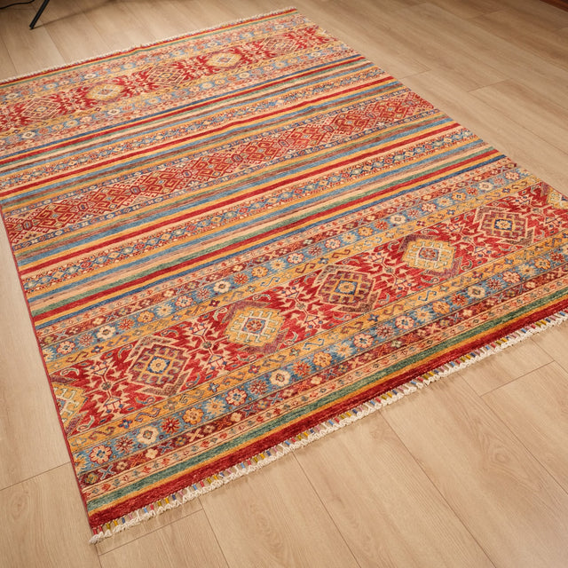 El Dokuma Anadolu Desenli Rengarenk Halı, 172x244 cm — Halıcızade