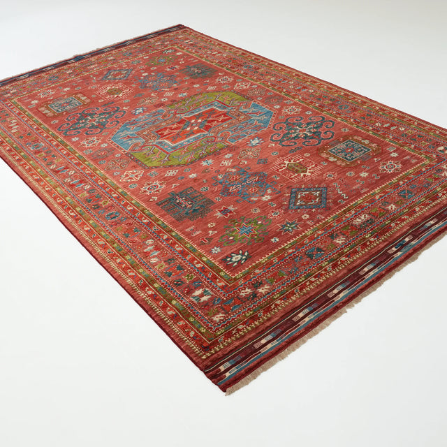 El Dokuma Anadolu Desenli Rengarenk Yün Halı, 193x300 cm — Halıcızade