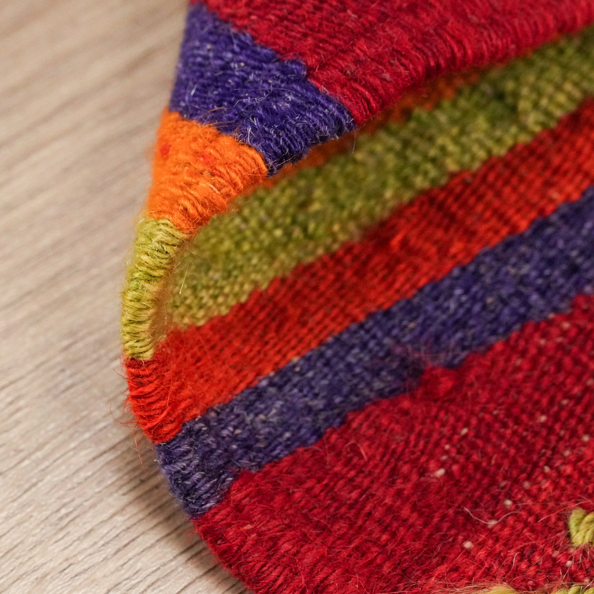 Hand Woven Anatolian Patterned Colorful Wool Sivas Rug