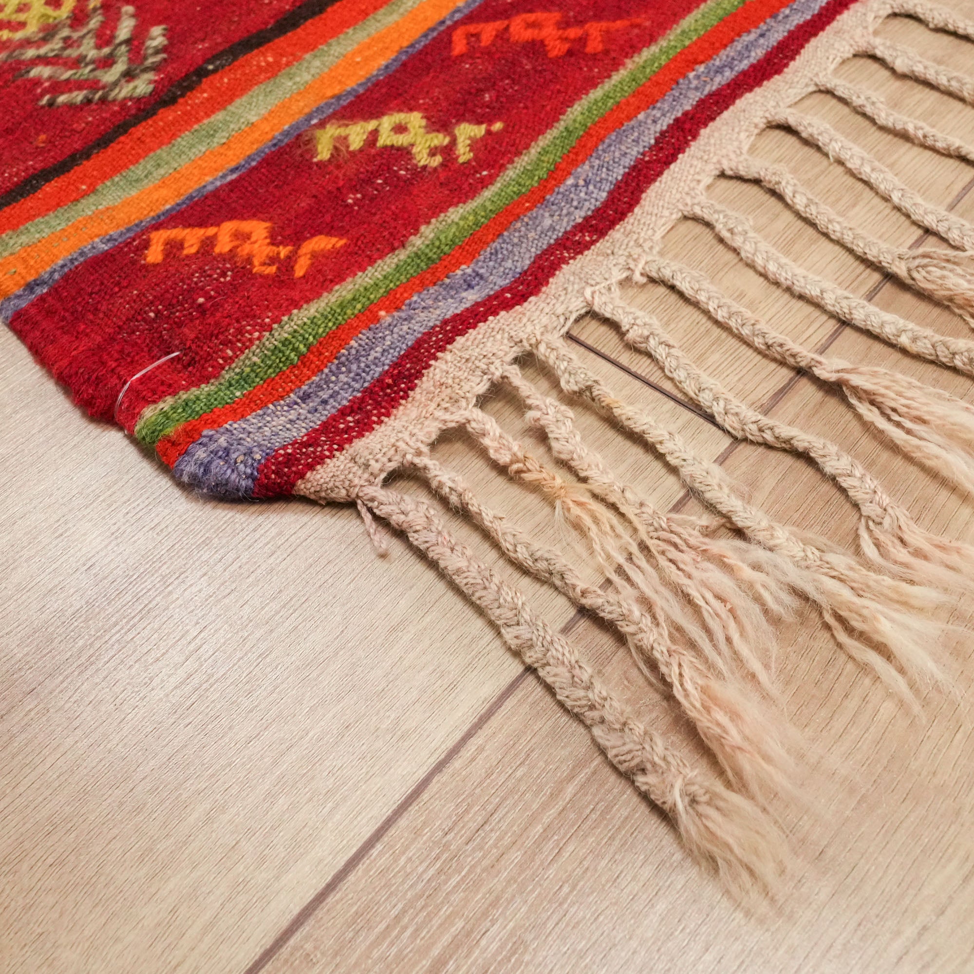 Hand Woven Anatolian Patterned Colorful Wool Sivas Rug