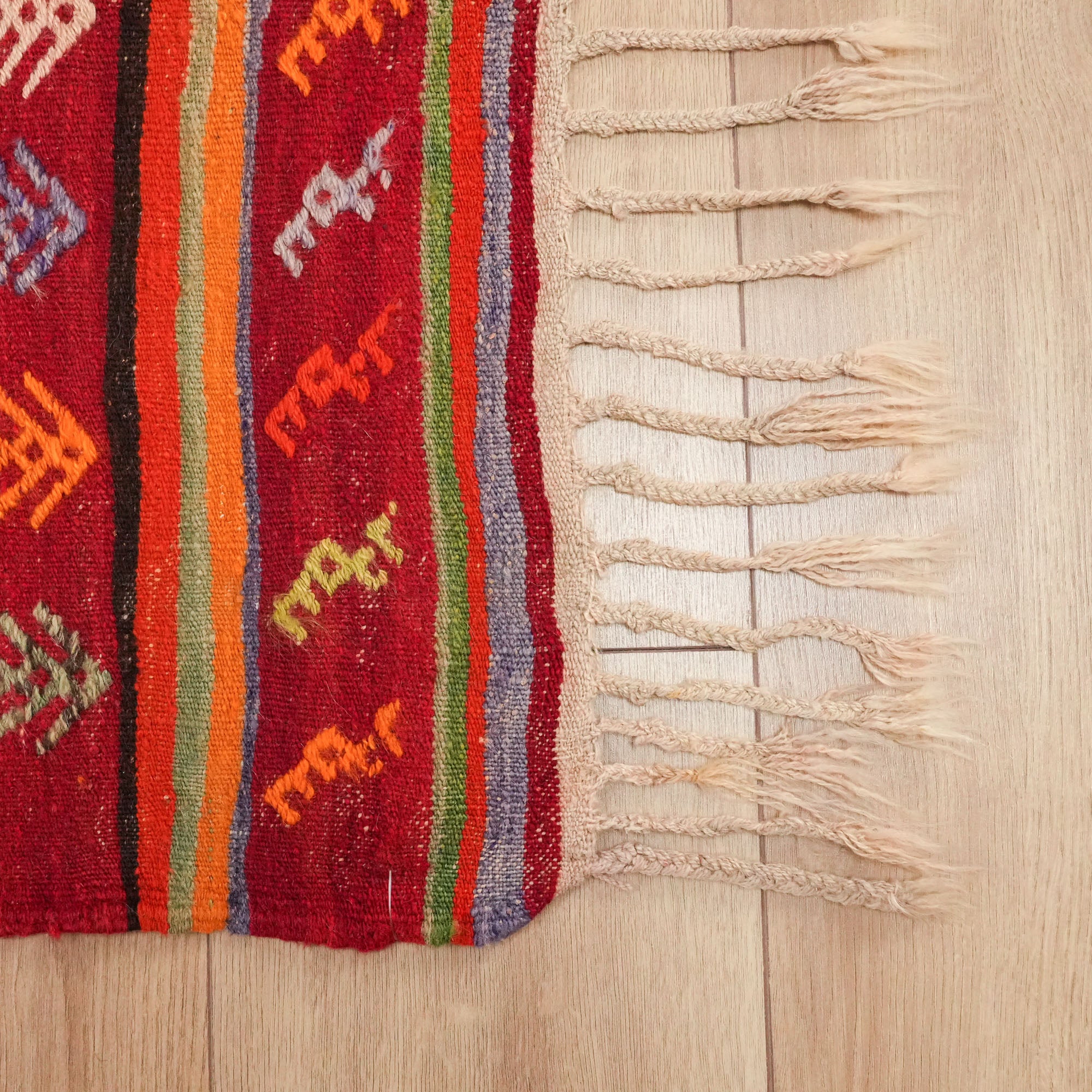 Hand Woven Anatolian Patterned Colorful Wool Sivas Rug