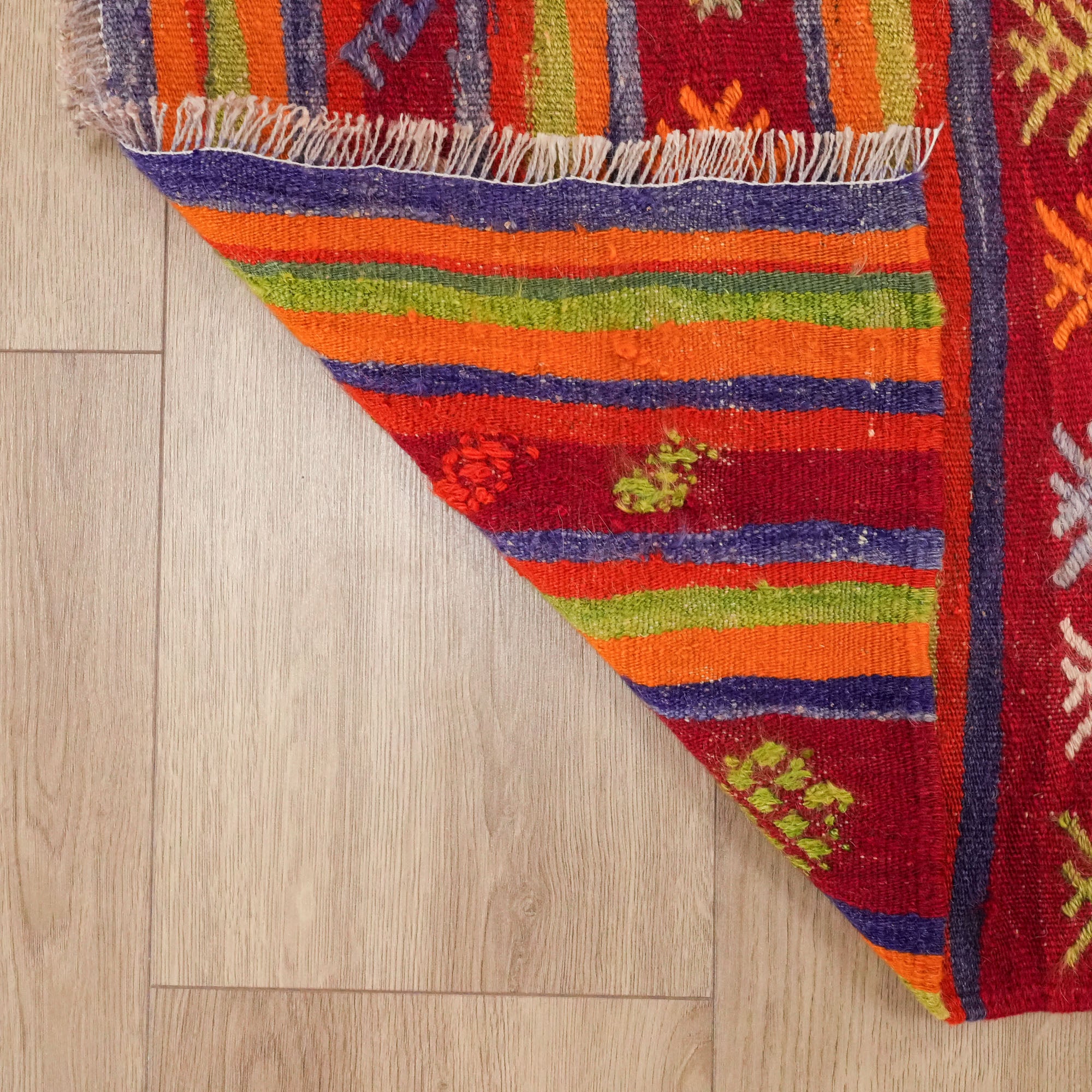 Hand Woven Anatolian Patterned Colorful Wool Sivas Rug