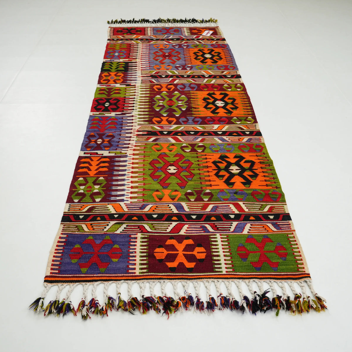 El Dokuma Anadolu Desenli Sandık Eskisi Denizli Çalçırpı Kilimi — el dokuma kilim