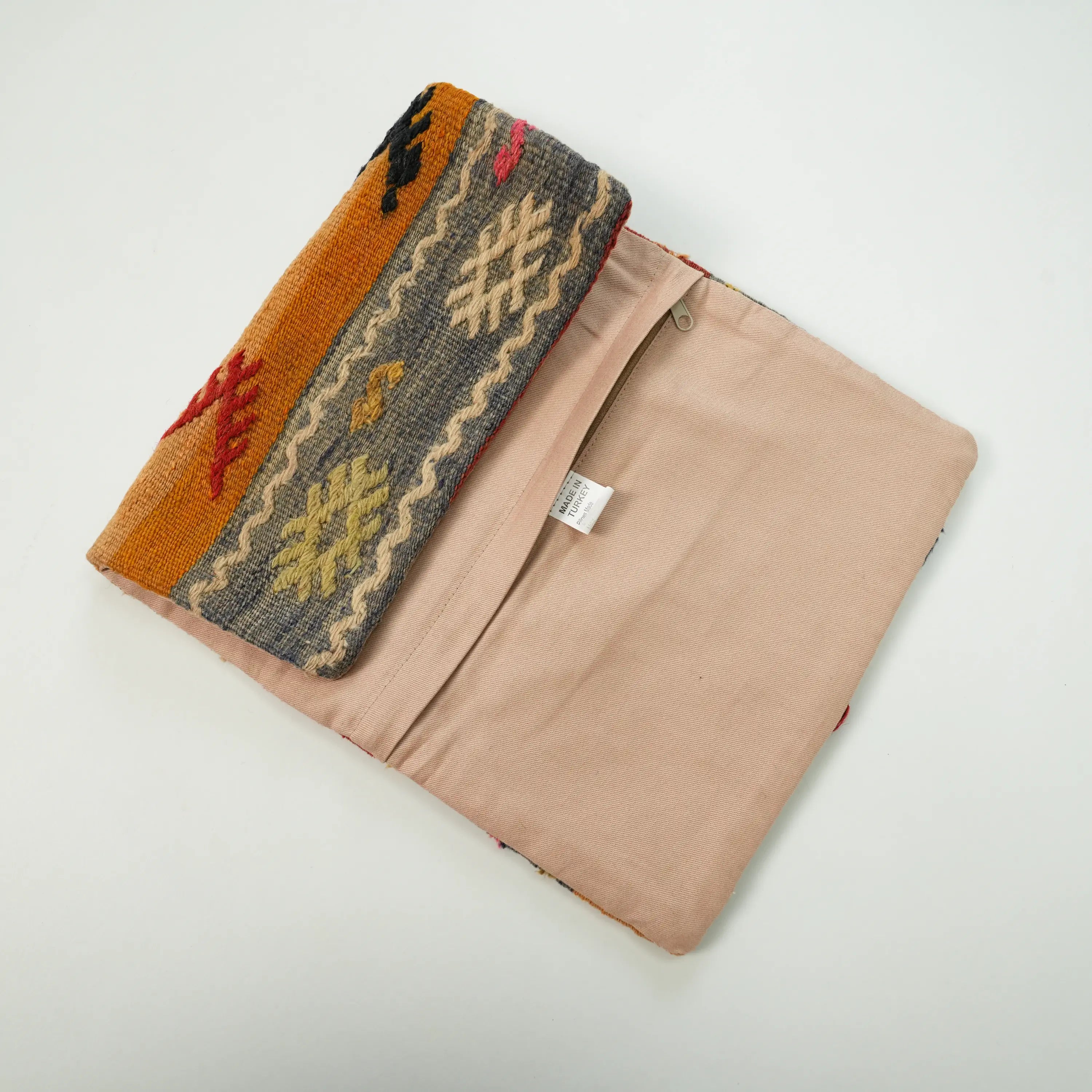 Handwoven Anatolian Pattern Wool Colorful Cushion Cover